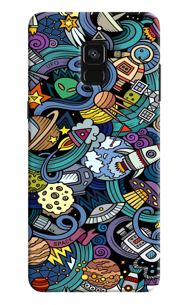 Space Abstract Samsung A8 plus Hard Case Back Cover by Casekaro