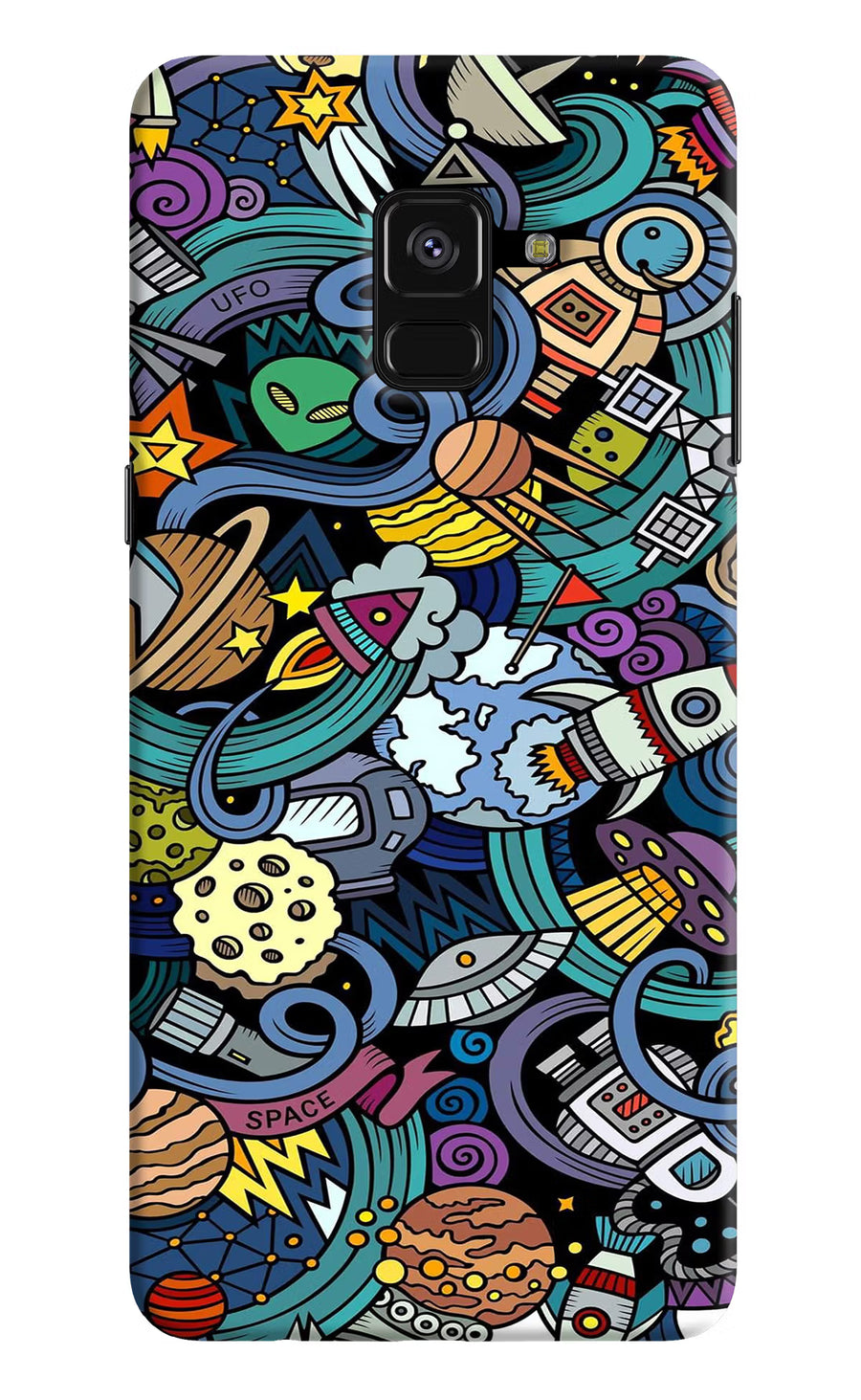 Space Abstract Samsung A8 plus Back Cover, Hard case