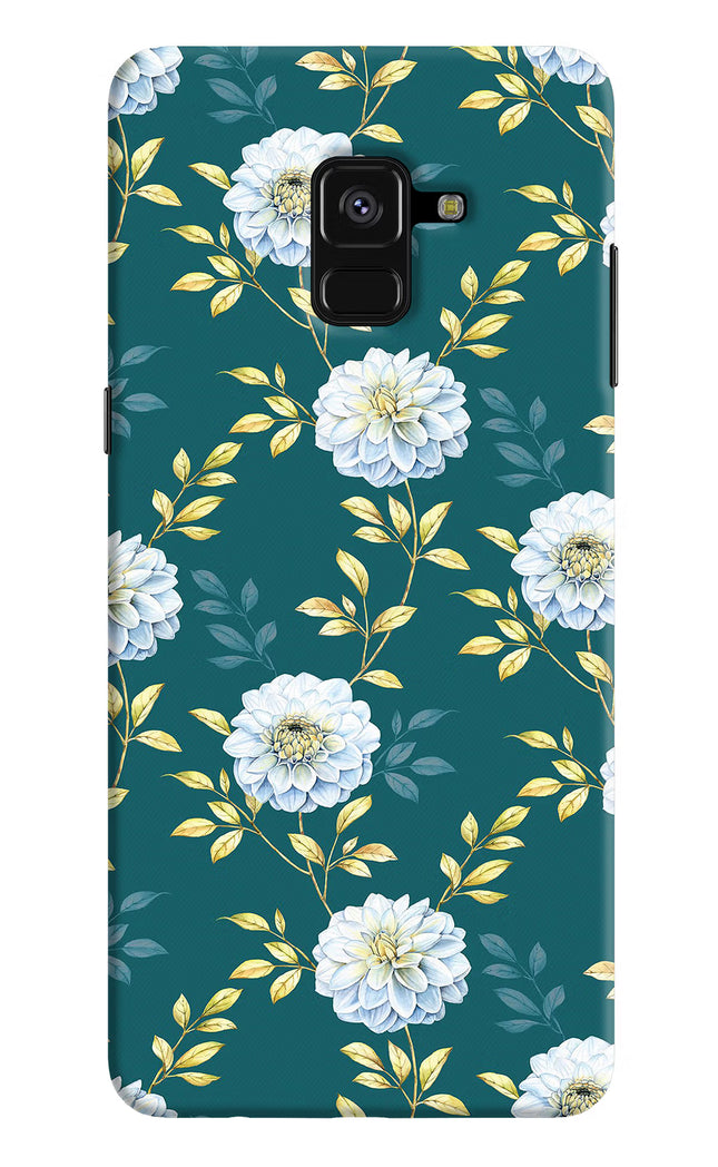 Flowers Samsung A8 plus Hard Case Back Cover by Casekaro