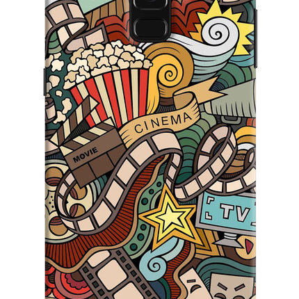 Cinema Abstract Samsung A8 plus Hard Case Back Cover by Casekaro