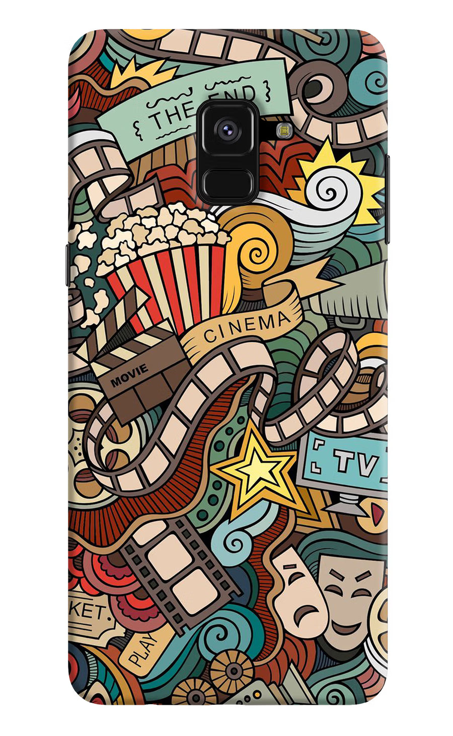 Cinema Abstract Samsung A8 plus Back Cover, Hard case