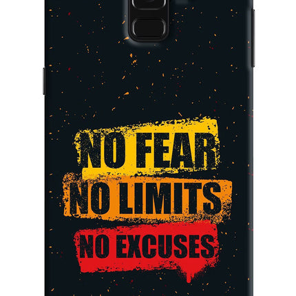 No Fear No Limits No Excuse Samsung A8 plus Hard Case Back Cover by Casekaro