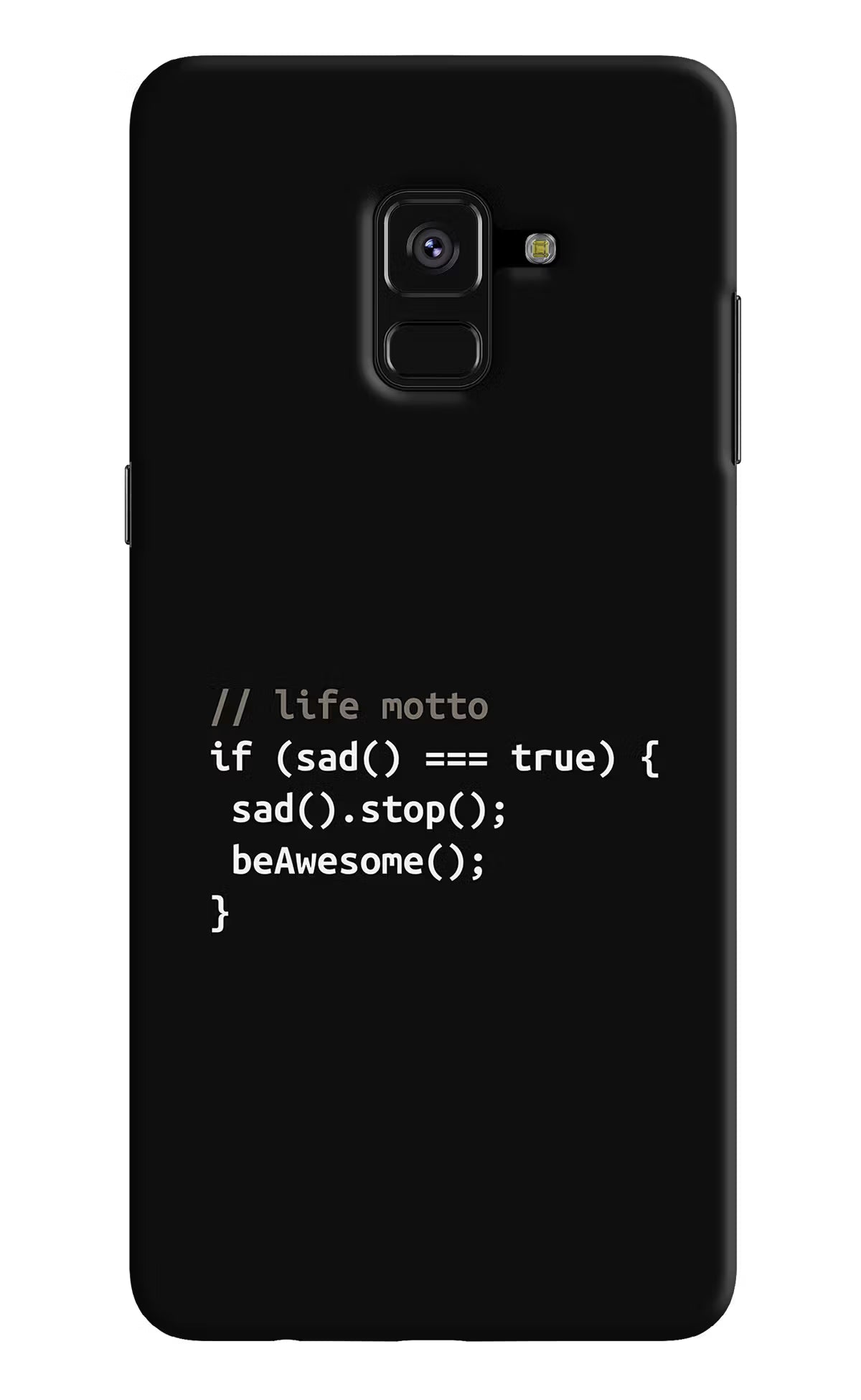 Life Motto Code Samsung A8 plus Hard Case Back Cover by Casekaro