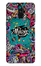 Music Graffiti Samsung A8 plus Hard Case Back Cover by Casekaro
