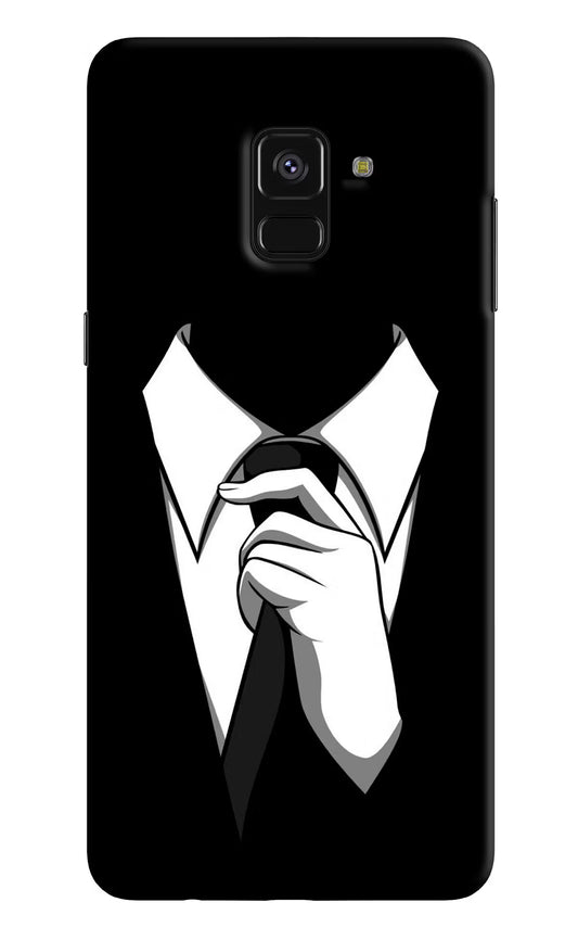 Black Tie Samsung A8 plus Hard Case Back Cover by Casekaro