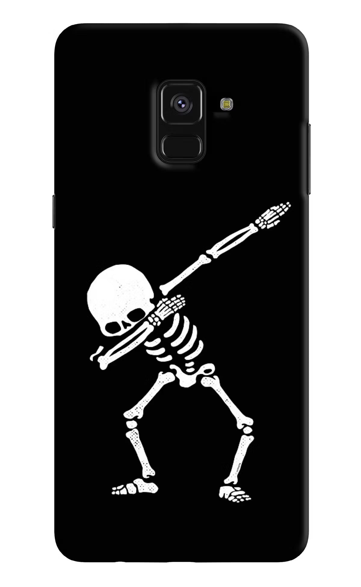 Dabbing Skeleton Art Samsung A8 plus Hard Case Back Cover by Casekaro