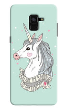 Unicorn Wallpaper Samsung A8 plus Hard Case Back Cover by Casekaro