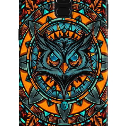 Angry Owl Art Samsung A8 plus Hard Case Back Cover by Casekaro
