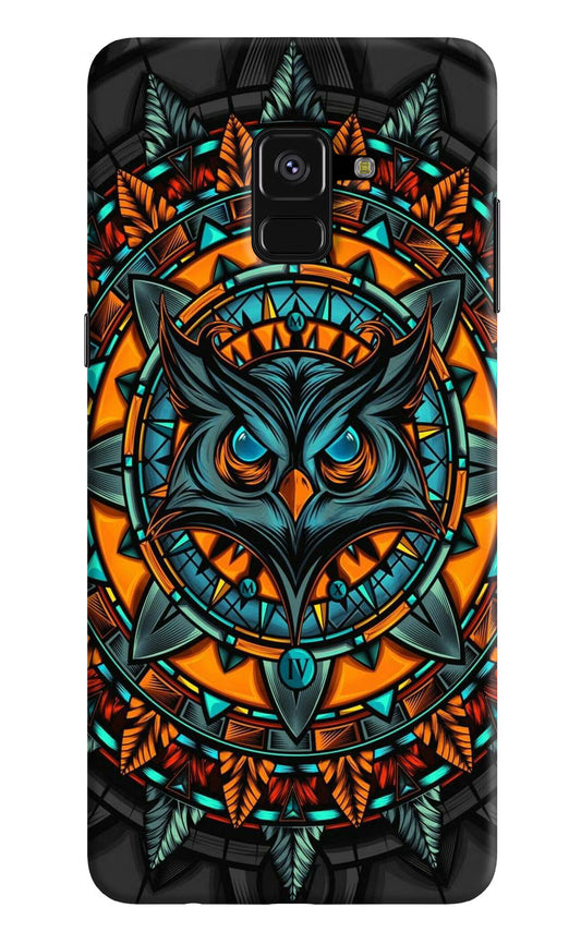 Angry Owl Art Samsung A8 plus Hard Case Back Cover by Casekaro
