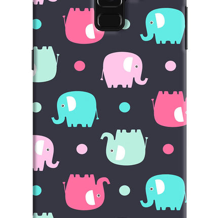Elephants Samsung A8 plus Hard Case Back Cover by Casekaro