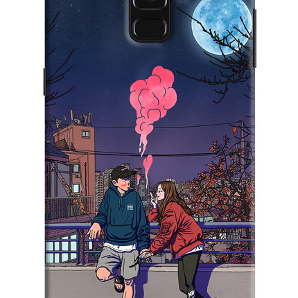 Chilling Couple Samsung A8 plus Hard Case Back Cover by Casekaro