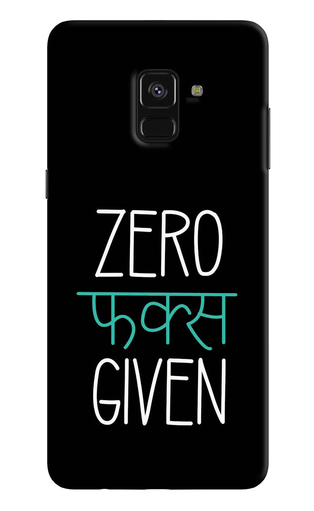 Zero Fucks Given Samsung A8 plus Hard Case Back Cover by Casekaro