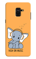 High On Music Samsung A8 plus Hard Case Back Cover by Casekaro
