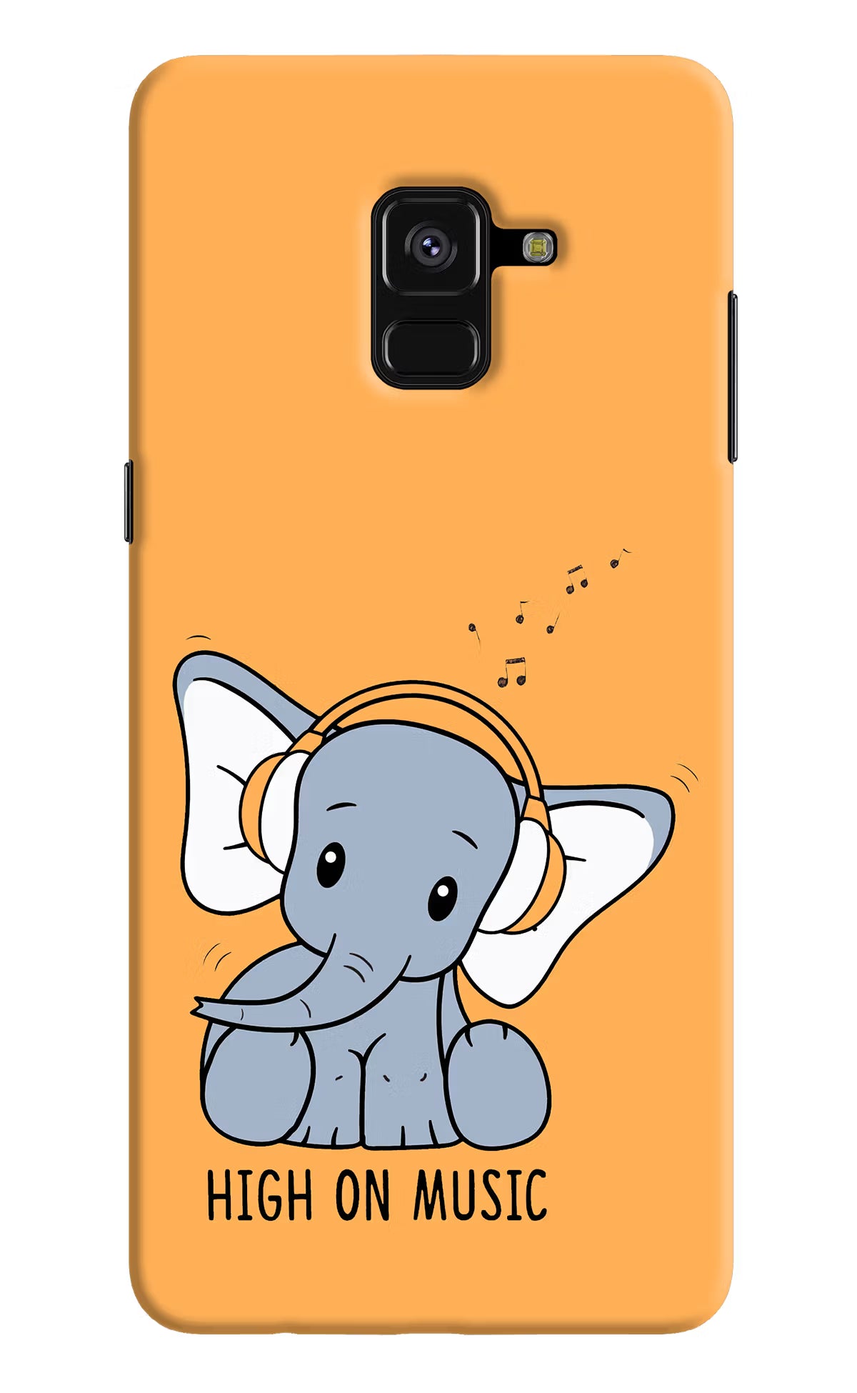 High On Music Samsung A8 plus Hard Case Back Cover by Casekaro