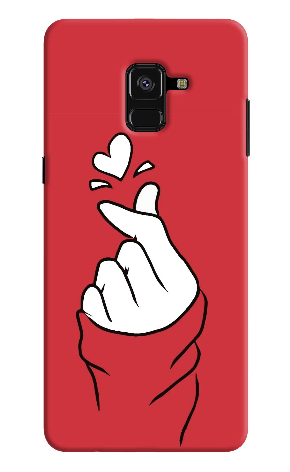 Korean Love Sign Samsung A8 plus Hard Case Back Cover by Casekaro