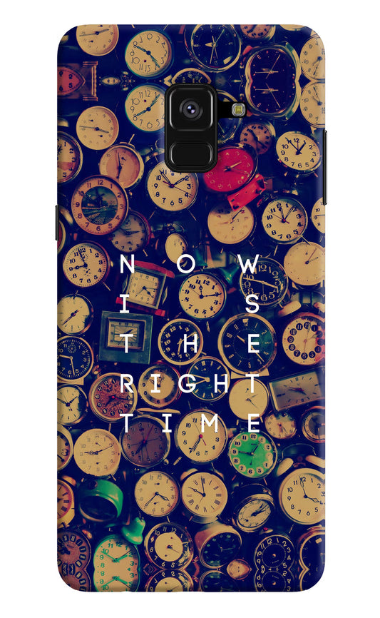 Now is the Right Time Quote Samsung A8 plus Hard Case Back Cover by Casekaro