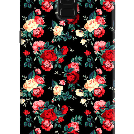 Rose Pattern Samsung A8 plus Hard Case Back Cover by Casekaro