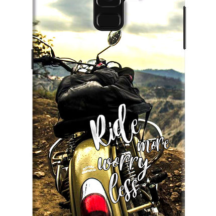 Ride More Worry Less Samsung A8 plus Hard Case Back Cover by Casekaro