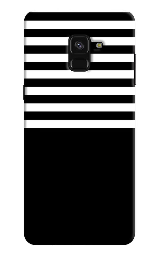 Black and White Print Samsung A8 plus Hard Case Back Cover by Casekaro