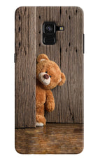 Teddy Wooden Samsung A8 plus Hard Case Back Cover by Casekaro