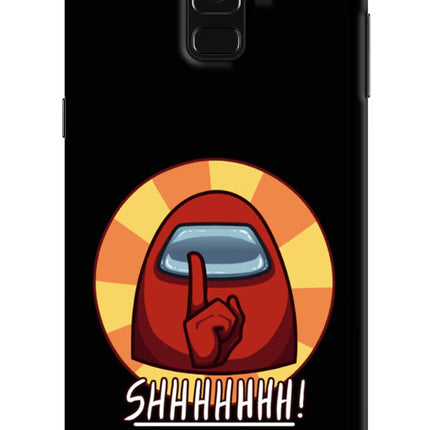 Among Us Shhh! Samsung A8 plus Hard Case Back Cover by Casekaro