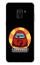 Among Us Shhh! Samsung A8 plus Hard Case Back Cover by Casekaro