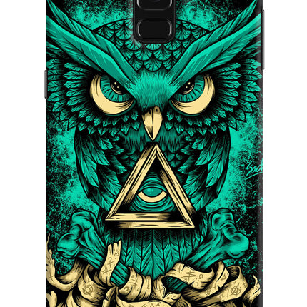 Green Owl Samsung A8 plus Hard Case Back Cover by Casekaro