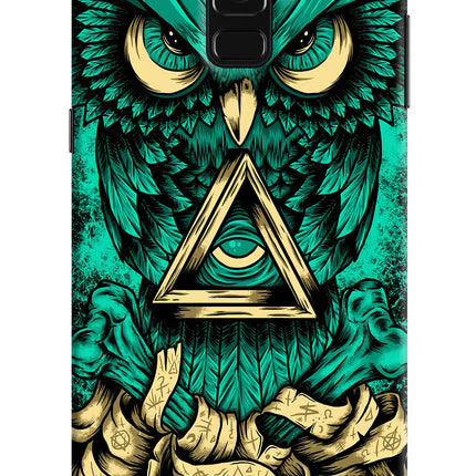 Green Owl Samsung A8 plus Hard Case Back Cover by Casekaro