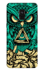 Green Owl Samsung A8 plus Hard Case Back Cover by Casekaro