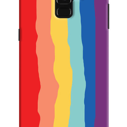 Rainbow Samsung A8 plus Hard Case Back Cover by Casekaro