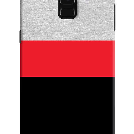 Tri Color Pattern Samsung A8 plus Hard Case Back Cover by Casekaro