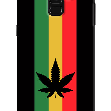 Weed Flag Samsung A8 plus Hard Case Back Cover by Casekaro