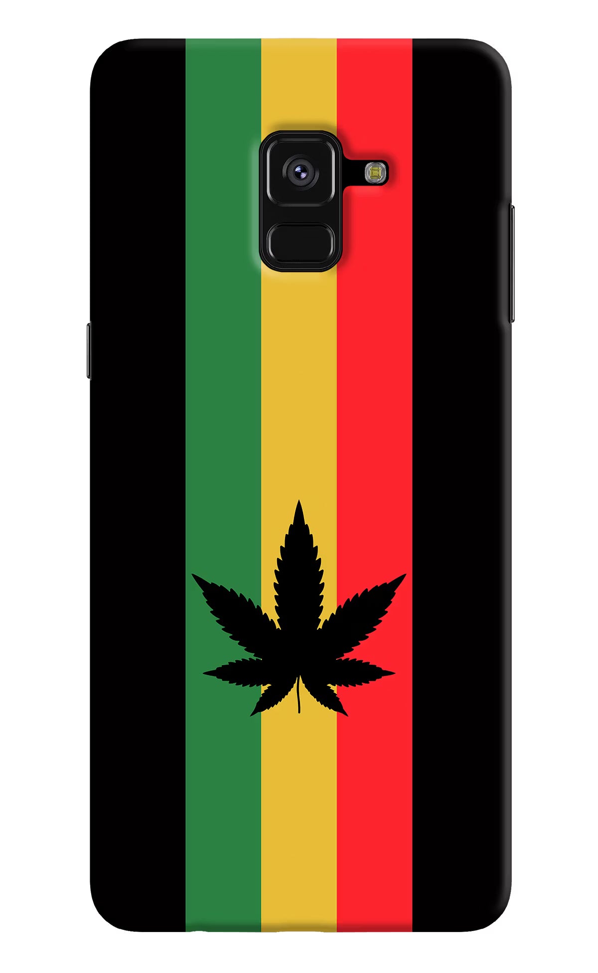 Weed Flag Samsung A8 plus Hard Case Back Cover by Casekaro