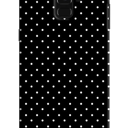 White Dots Samsung A8 plus Hard Case Back Cover by Casekaro