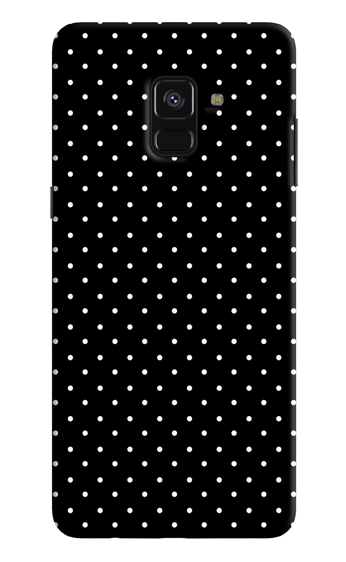 White Dots Samsung A8 plus Hard Case Back Cover by Casekaro