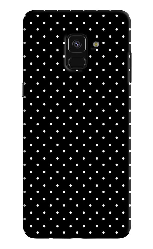 White Dots Samsung A8 plus Hard Case Back Cover by Casekaro