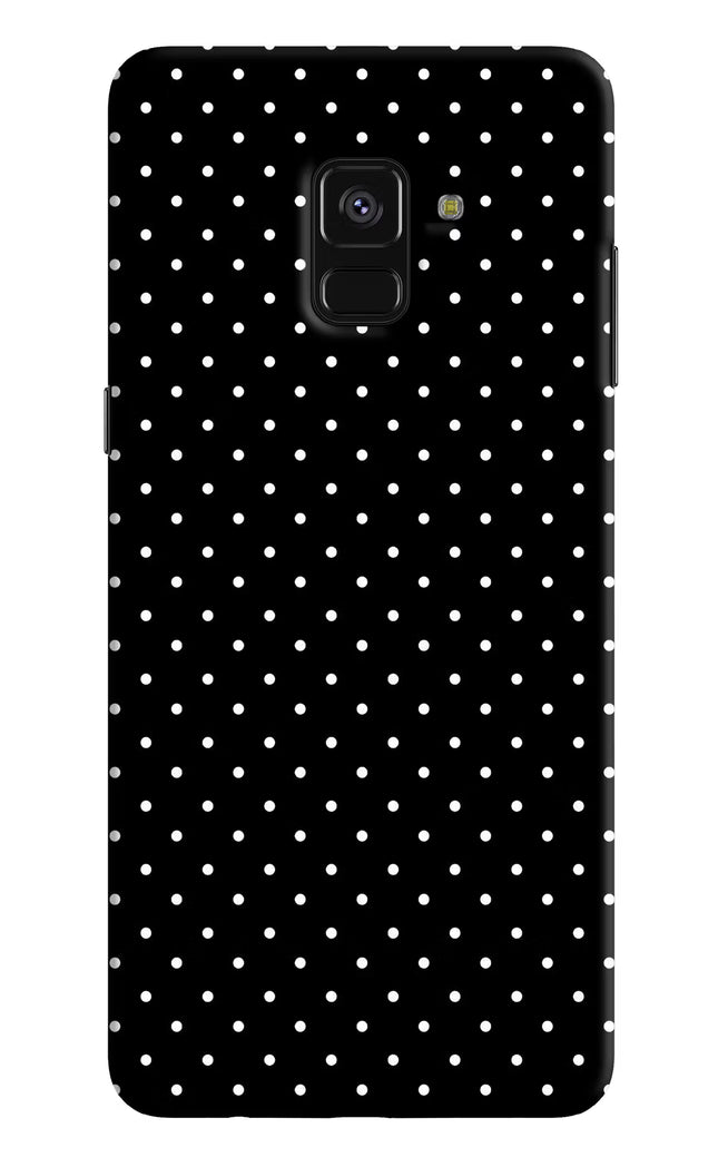 White Dots Samsung A8 plus Hard Case Back Cover by Casekaro