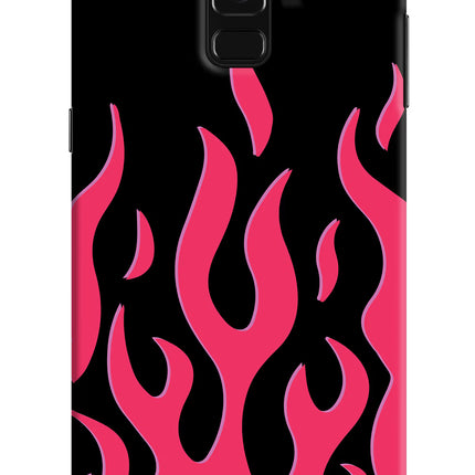 Fire Flames Samsung A8 plus Hard Case Back Cover by Casekaro
