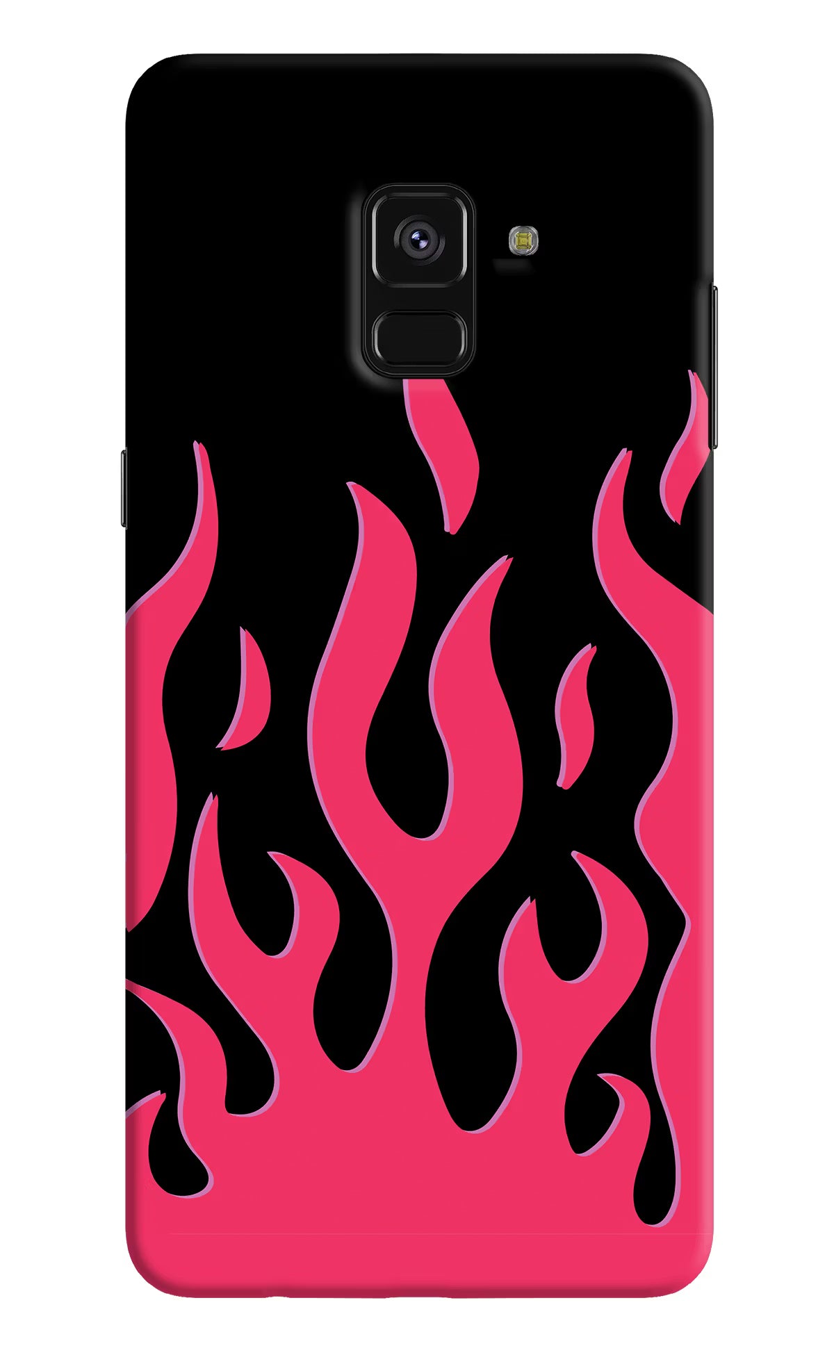 Fire Flames Samsung A8 plus Hard Case Back Cover by Casekaro