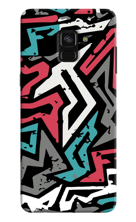 Geometric Graffiti Samsung A8 plus Hard Case Back Cover by Casekaro