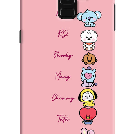 BTS names Samsung A8 plus Hard Case Back Cover by Casekaro