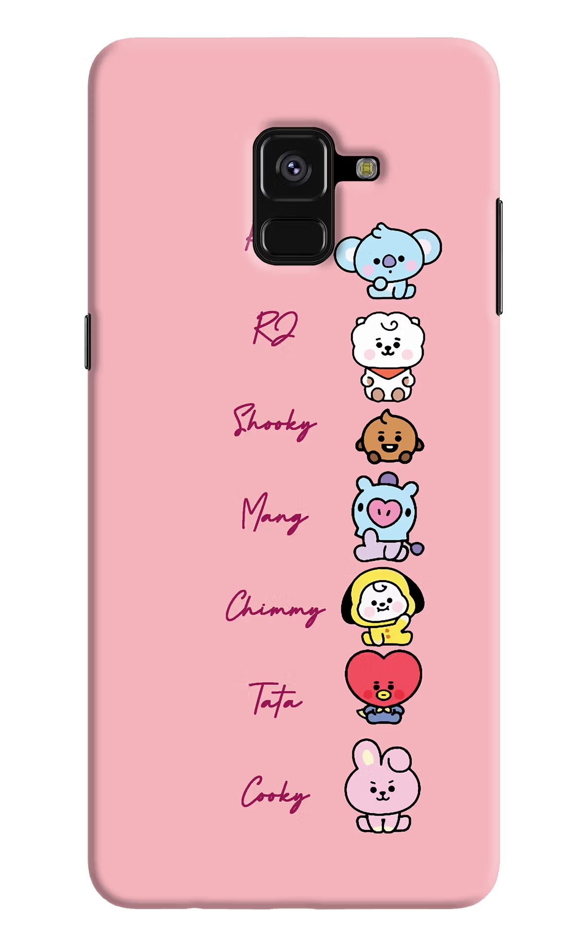 BTS names Samsung A8 plus Hard Case Back Cover by Casekaro
