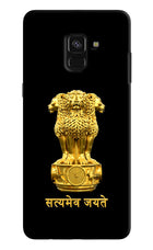 Satyamev Jayate Golden Samsung A8 plus Hard Case Back Cover by Casekaro