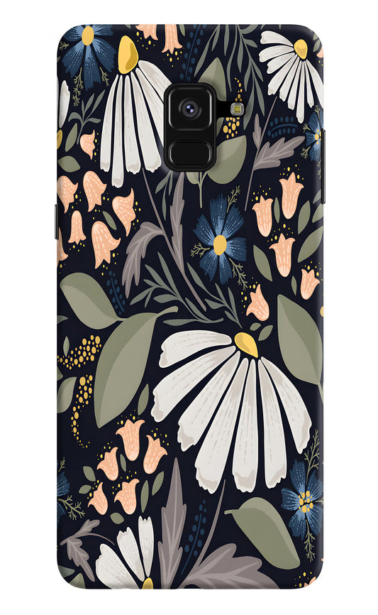 Flowers Art Samsung A8 plus Hard Case Back Cover by Casekaro