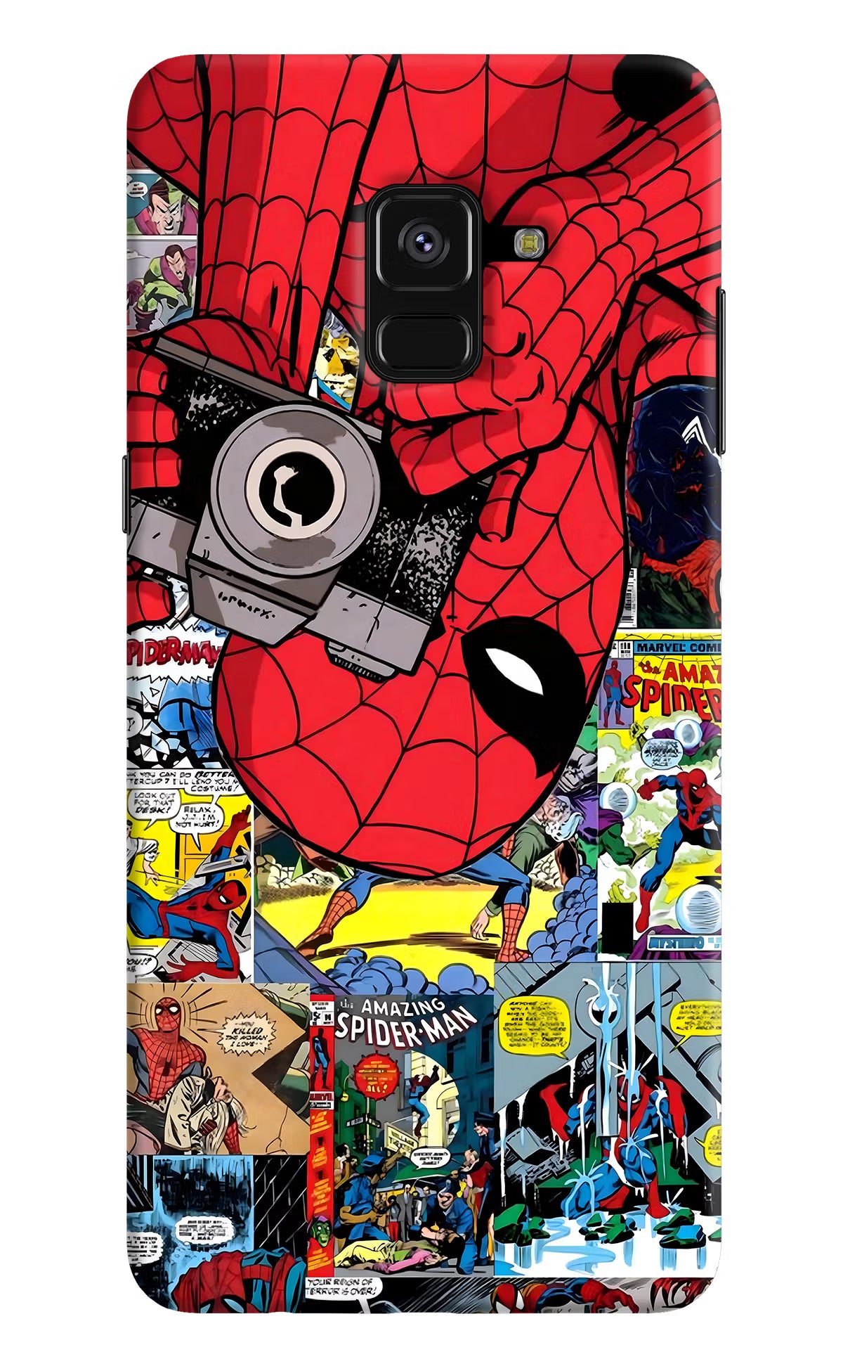 Spider Man Samsung A8 plus Hard Case Back Cover by Casekaro