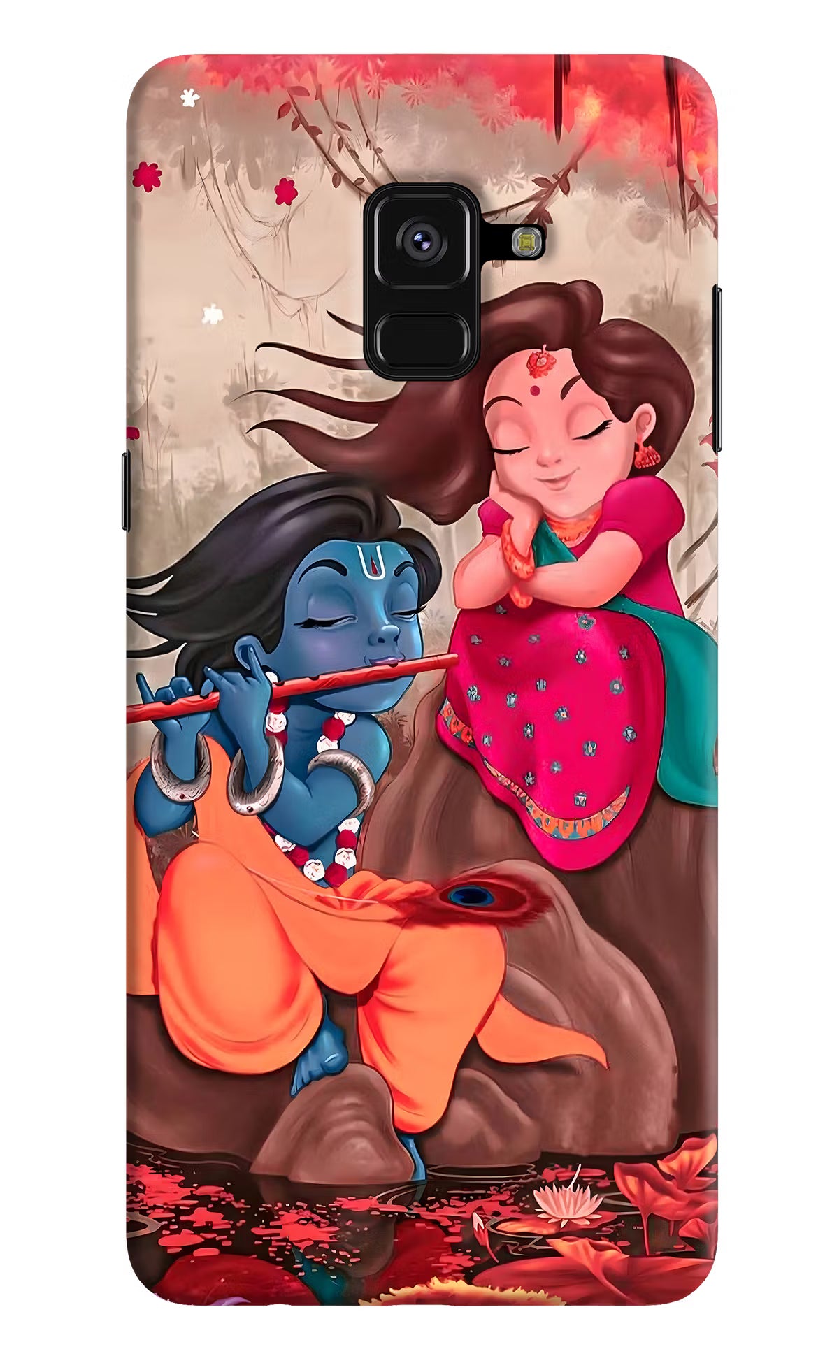 Radhe Krishna Samsung A8 plus Hard Case Back Cover by Casekaro