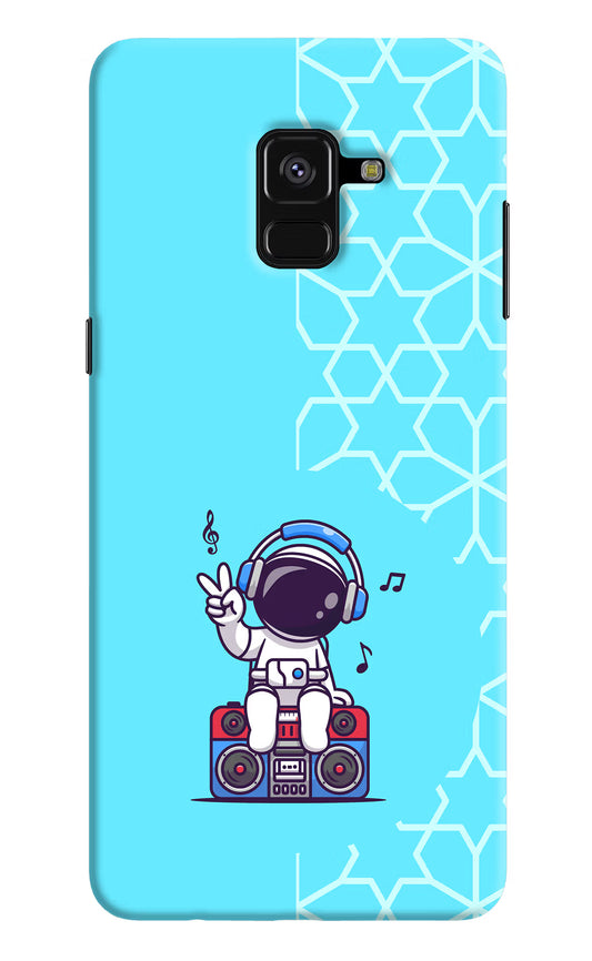 Cute Astronaut Chilling Samsung A8 plus Hard Case Back Cover by Casekaro