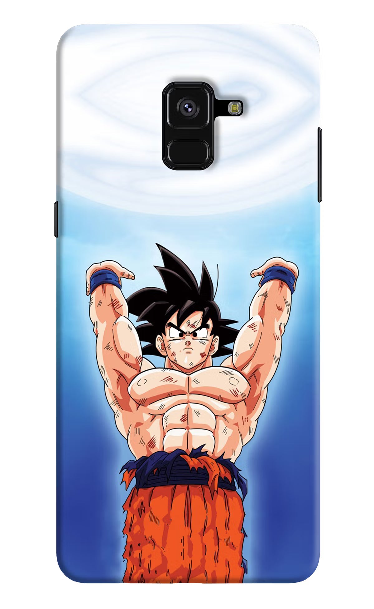 Goku Power Samsung A8 plus Hard Case Back Cover by Casekaro
