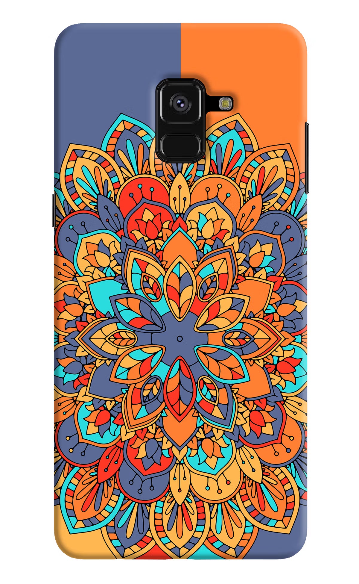 Color Mandala Samsung A8 plus Hard Case Back Cover by Casekaro