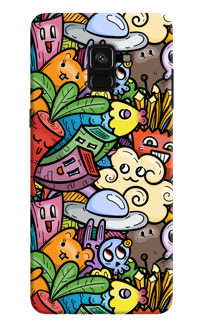 Veggie Doodle Samsung A8 plus Hard Case Back Cover by Casekaro